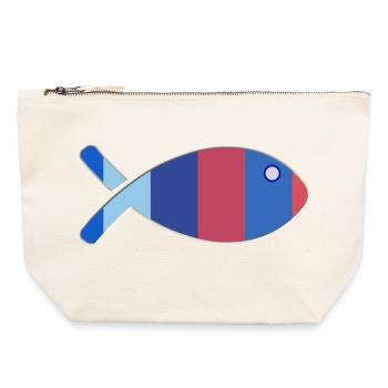 FISH - Canvas Zip Pouch 22 x 23 cm - nature - Front