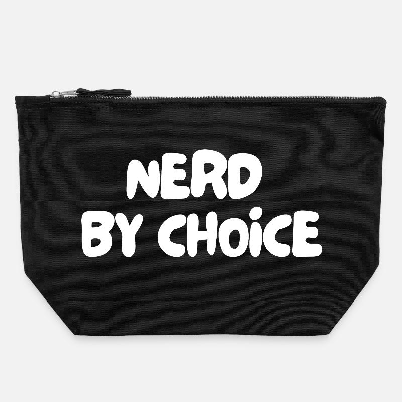 nerd by choice - Canvas Zip Pouch 22 x 23 cm - black
