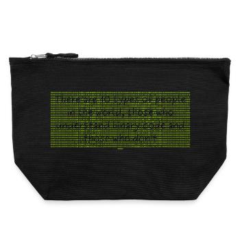 Binary humor: 10 types of people - Canvas Zip Pouch 22 x 23 cm - black - Front