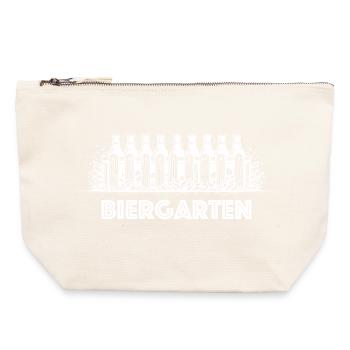 biergarten bier wortspiel biertrinker - Canvas Reißverschluss-Täschchen (22 x 23 cm) - Naturweiß - Vorne