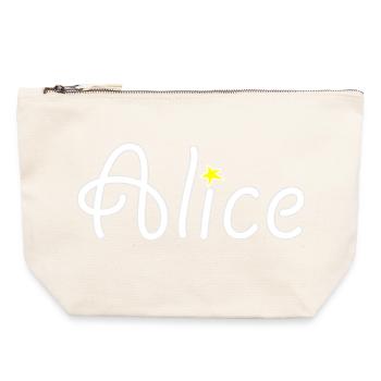 Alice - Canvas Reißverschluss-Täschchen (22 x 23 cm) - Naturweiß - Vorne