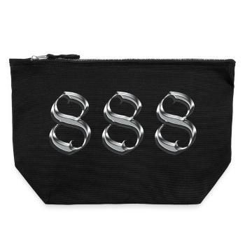 Angel Number 888 Balance - Canvas Zip Pouch 22 x 23 cm - black - Front