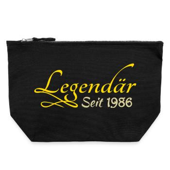 Né en 1986 - Pochette zippée en toile 22 x 23 cm - noir - Devant