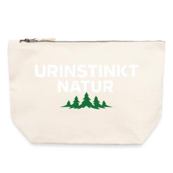 Instinct primordial Nature – Déclaration forte de la nature - Pochette zippée en toile 22 x 23 cm - blanc naturel - Devant