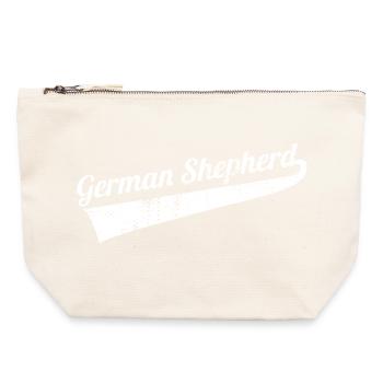 German Shepherd - Canvas Zip Pouch 22 x 23 cm - nature - Front