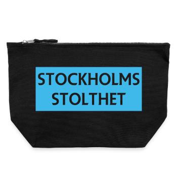 Stockholm Pride Motiv Design - Canvas Reißverschluss-Täschchen (22 x 23 cm) - Schwarz - Vorne