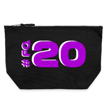 FQ20-2025-catalonia - Canvas Zip Pouch 22 x 23 cm - black - Front