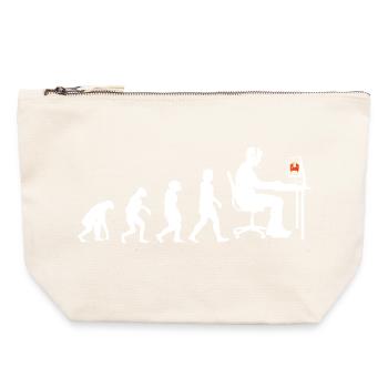 Gamer Game Video Game Blueberry Vintage Gaming - Canvas Zip Pouch 22 x 23 cm - nature - Front