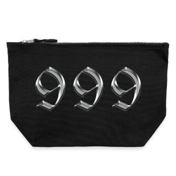 Angel Number 999 Releases - Canvas Zip Pouch 22 x 23 cm - black - Front