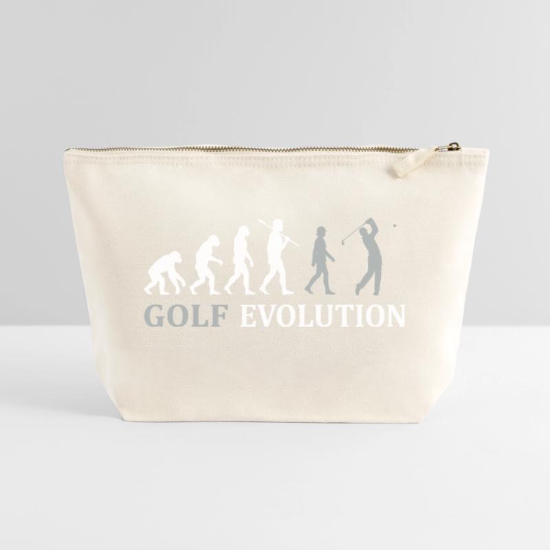 Golf Evolution – Das perfekte Golfer Geschenk Canvas Reißverschluss-Täschchen (22 x 23 cm)
