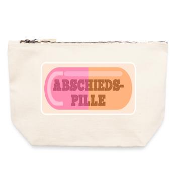 ABSCHIEDSPILLE ABSCHIED - Canvas Reißverschluss-Täschchen (22 x 23 cm) - Naturweiß - Vorne