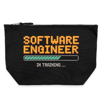 Software Developer in Training Debugging Humor - Canvas Zip Pouch 22 x 23 cm - black - Front