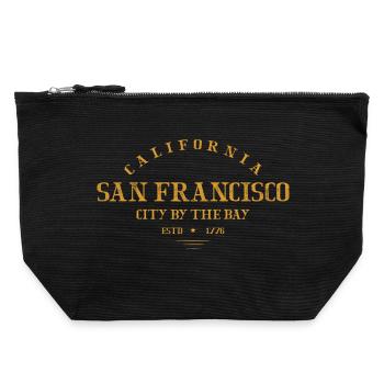San Francisco - Canvas Zip Pouch 22 x 23 cm - black - Front
