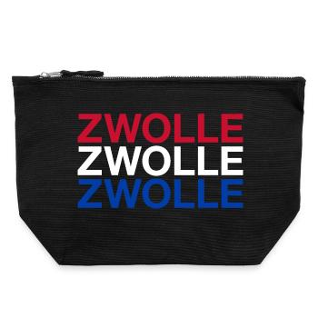 ZWOLLE Pays-Bas Drapeau des Pays-Bas - Pochette zippée en toile 22 x 23 cm - noir - Devant