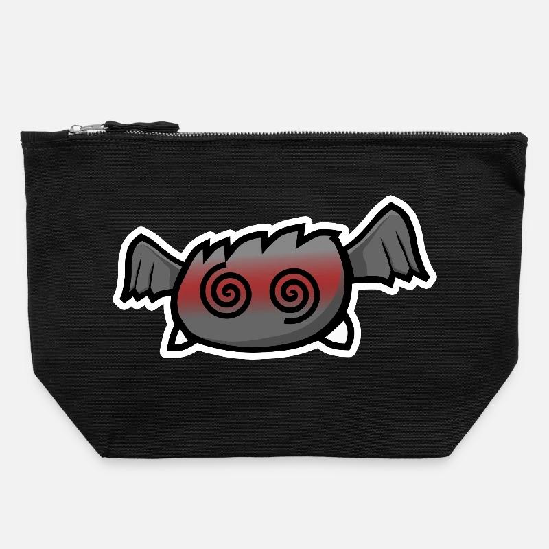 Fainted bat - Canvas Zip Pouch 22 x 23 cm - black