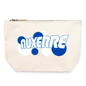 Auxerre Retro Typo Blue - Canvas Zip Pouch 22 x 23 cm - nature - Front