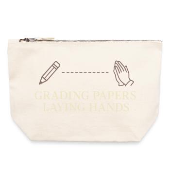Christian Teacher, Faith-Based - Canvas Zip Pouch 22 x 23 cm - nature - Front