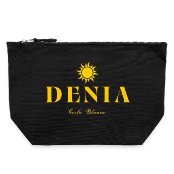 Denia Costa Blanca Sun Logo - Pochette zippée en toile 22 x 23 cm - noir - Devant