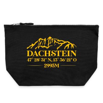 Dachstein Ramsau Österreich Souvenir Koordinaten - Canvas Reißverschluss-Täschchen (22 x 23 cm) - Schwarz - Vorne