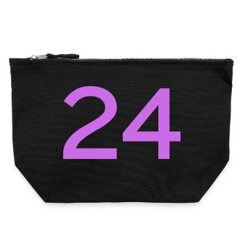 24 - Pochette zippée en toile 22 x 23 cm - noir - Devant
