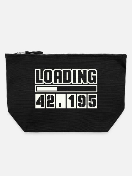 Loading 42,195 Marathon - Canvas Reißverschluss-Täschchen (22 x 23 cm) - Schwarz