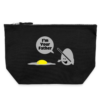 egg vader - Canvas Reißverschluss-Täschchen (22 x 23 cm) - Schwarz - Vorne
