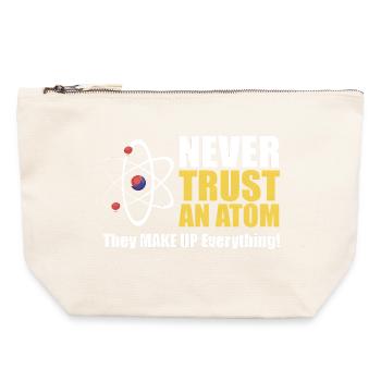 Never Trust an Atom  - Canvas Zip Pouch 22 x 23 cm - nature - Front
