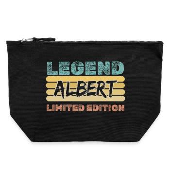 Dire Albert - Pochette zippée en toile 22 x 23 cm - noir - Devant