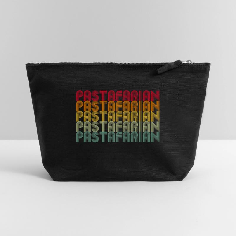 Rainbow Font Stack Pattern Canvas Zip Pouch 22 x 23 cm