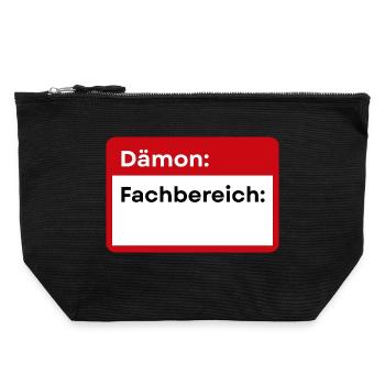 Demonic Specialist Badge - Canvas Zip Pouch 22 x 23 cm - black - Front