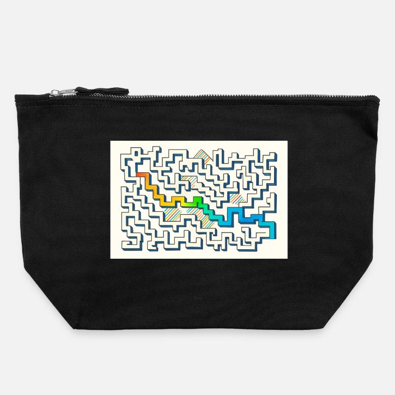 Follow the Path - Canvas Zip Pouch 22 x 23 cm - black