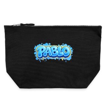 PABLO GRAFFITI NAME FÜR PERFEKTES GESCHENK DRUCKBAR - Canvas Reißverschluss-Täschchen (22 x 23 cm) - Schwarz - Vorne