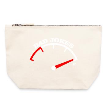 Papa-Witze Meter-Abschlag-Design - Canvas Reißverschluss-Täschchen (22 x 23 cm) - Naturweiß - Vorne