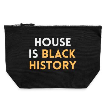 House is black History - Chicago house outfit - Canvas Zip Pouch 22 x 23 cm - black - Front