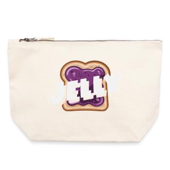 Look Partner Beurre de Cacahuète & Confiture Design - Pochette zippée en toile 22 x 23 cm - blanc naturel - Devant