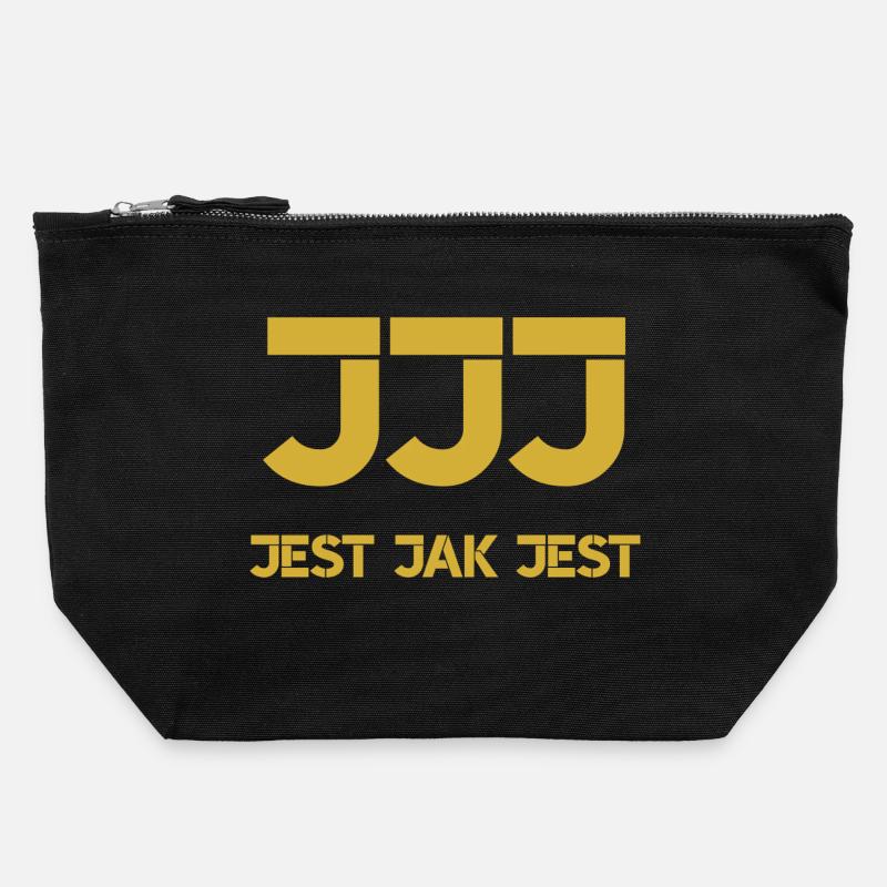 It is what it is - logo - Canvas Zip Pouch 22 x 23 cm - black