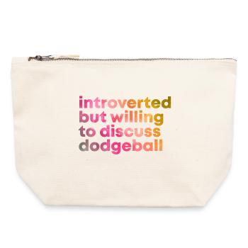 Ballon chasseur - Pochette zippée en toile 22 x 23 cm - blanc naturel - Devant