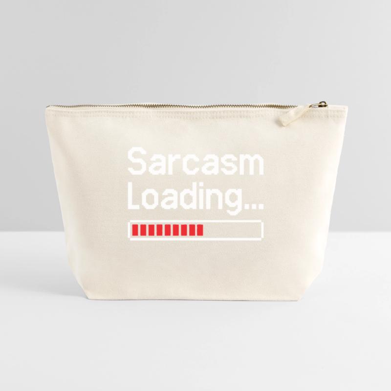 Sarcasm Loading Status Canvas Zip Pouch 22 x 23 cm