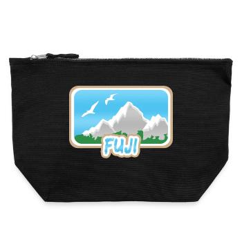 Gift for Fuji - Canvas Zip Pouch 22 x 23 cm - black - Front