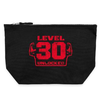 Cadeau d’anniversaire de bodybuilding pour hommes - Pochette zippée en toile 22 x 23 cm - noir - Devant
