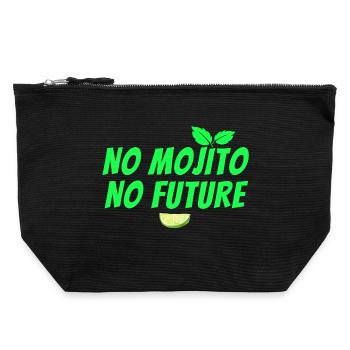 mojito, cocktail, mojito fan, rum - Canvas Zip Pouch 22 x 23 cm - black - Front