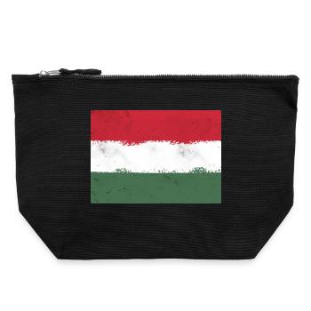 Flagge von Ungarn - Canvas Reißverschluss-Täschchen (22 x 23 cm) - Schwarz - Vorne