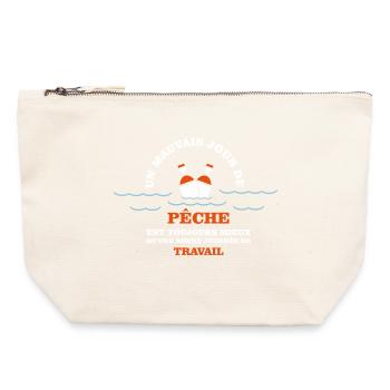 Fisherman's humour - Canvas Zip Pouch 22 x 23 cm - nature - Front