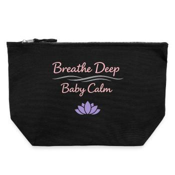 Vorgeburtliches Yoga Werdende Mutter - Canvas Reißverschluss-Täschchen (22 x 23 cm) - Schwarz - Vorne