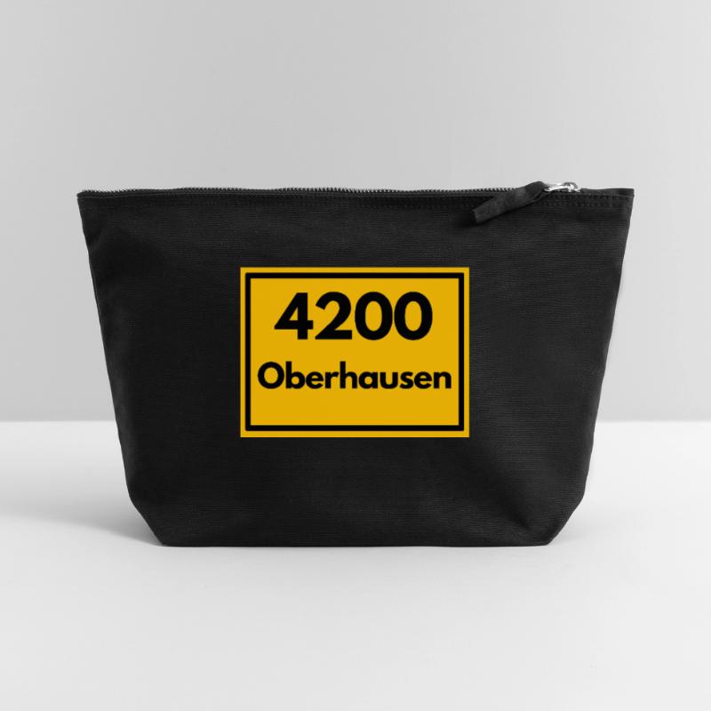OLD POSTCODE POSTCODE RETRO 4200 OBERHAUSEN RUHR Canvas Zip Pouch 22 x 23 cm
