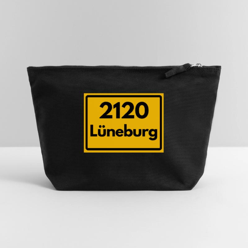 OLD POSTCODE POSTCODE RETRO 2120 LÜNEBURG - HANSE Canvas Zip Pouch 22 x 23 cm