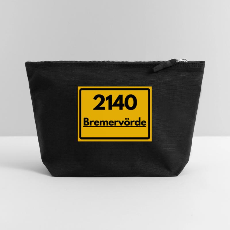 OLD POSTCODE POSTCODE RETRO 2140 BREMERVÖRDE Canvas Zip Pouch 22 x 23 cm