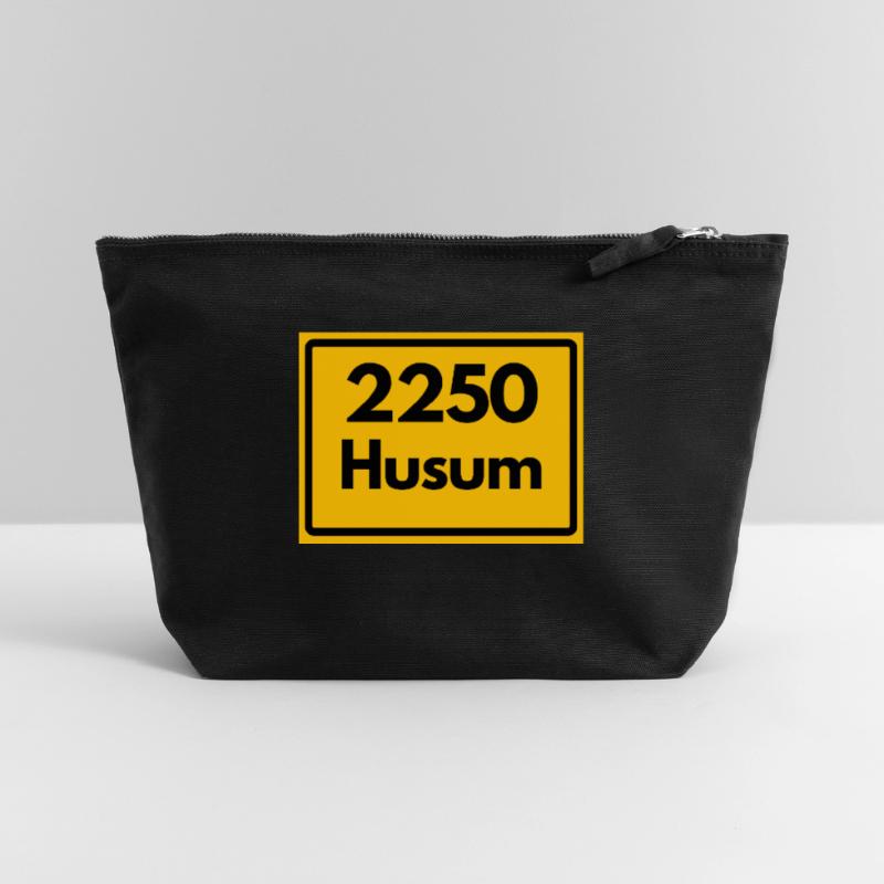OLD POSTCODE POSTCODE RETRO 2250 HUSUM – NORDSEE Canvas Zip Pouch 22 x 23 cm