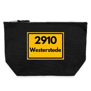 ANCIEN CODE POSTAL RETRO 2910 WESTERSTEDE - Pochette zippée en toile 22 x 23 cm - noir - Devant