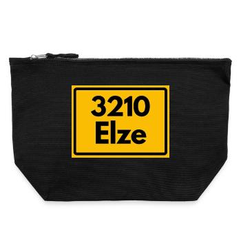 ALTE POSTLEITZAHL PLZ RETRO 3210 ELZE LEINEKLOSTER - Canvas Reißverschluss-Täschchen (22 x 23 cm) - Schwarz - Vorne